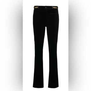 L’Agence black velvet chain detailed jeans, size 25